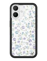 Capa Floral Lilás e Azul Wildflower para iPhone 16