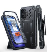 Capa FNTCASE Militar para iPhone 16 (6.1") - Preta