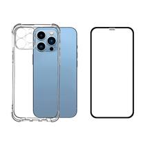 Capa + Folha de vidro de mica completa para iPhone 11 Pro Max