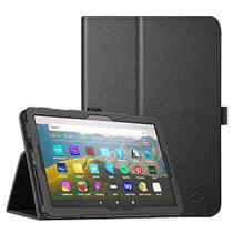 Capa Folio Fintie para o novo tablet Amazon Fire HD 8 e tablet Fire HD 8 Plus (10ª geração, versão 2020) - Capa de material vegano premium de ajuste fino com hibernar/despertar automático, preta