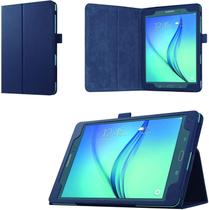 Capa Folio para Samsung Galaxy Tab A 9,7 Capa fina de material vegano premium para tablet Samsung Tab A 9,7 polegadas SM-T550, SM-P550 (com recurso de hibernar/despertar automático) (azul escuro)
