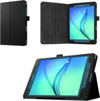 Capa Folio para Samsung Galaxy Tab A 9,7 Capa fina de material vegano premium para tablet Samsung Tab A 9,7 polegadas SM-T550, SM-P550 (com recurso de hibernar/despertar automático) (preta)