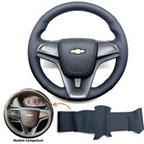 Capa Forração Couro Volante De Borracha Chevrolet Novo Prisma Lt 2013 2014 2015 2016 2017 2018 2019