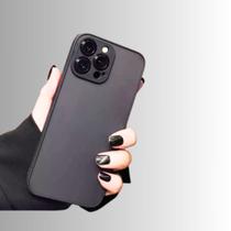 Capa fosca translucida capinha fechada para iphone 15 preta