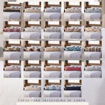 Capa Fronha de Xuxão Travesseiro de Corpo Estampada Avulsa 1,45m x 45cm - Percal 140 Fios 100% Algodão