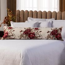 Capa Fronha de Xuxão Travesseiro de Corpo Estampada Avulsa 1,45m x 45cm Percal 140 Fios 100 Algodão