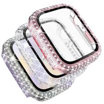 Capa Fullife compatível com Apple Watch Series 6 44 mm, pacote com 3