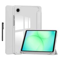 Capa fundo acrilico + caneta para Galaxy A11 8,7” SM-X130 Cor escolhida:Cinza