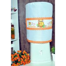 Capa Galão de Água 20 L - Corujinha em Laranja