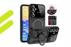 Capa Galaxy A15 5g Armor Magnética com Suporte 360 e Proteção de Câmera Capinha Antichoque