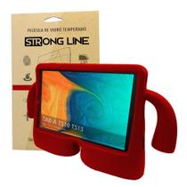 Capa Galaxy Tab A T510 T515 Infantil + Pelicula - Vermelha