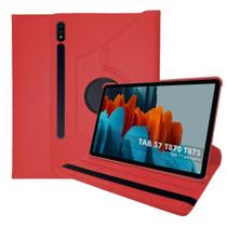 Capa Galaxy Tab S7 T870 T875 T876 Case + Pelicula - Vermelha