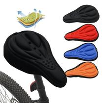 Capa Gel Silicone Banco Selim Almofada Forro Para Bicicleta Cor Preto