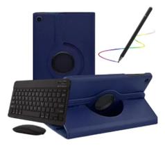 Capa Giratória + Caneta + Teclado + Mouse Para o Tablet Samsung Galaxy Tab A11 Plus