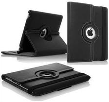 Capa Giratória Compatível Com IPad 2/3/4 Couro Preto