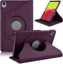 Capa giratória compatível com Lenovo Tab M8 HD 8.0 polegadas versão 2019 (modelo: TB-8505F/X) Tablet, capa de couro protetora leve para visualização em vários ângulos com suporte giratório de 360 Purple