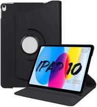 Capa giratória Compatível iPad 10ª geração de tablet de 10,9 modelo 2022 capa protetora giratória de 360 graus com hiber
