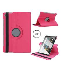 Capa Giratória Couro p/ Amazon Fire HD8 + Película Pink