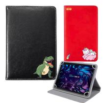 Capa Giratória Infantil de Personagem para Tablet Vision Tab 10 Estampado Vermelho Preto