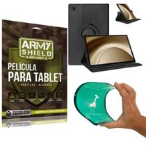 Capa Giratória P/ Galaxy Tab A9 8.7 + Pelicula 9D Armyshield