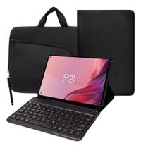 Capa Giratória P/tablet Lenovo M9 +teclado Bluetooth E Mouse Cor Verde