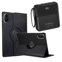 Capa Giratoria P/tablet Redmi Pad 2 + Power Bank 10mil Mah 4 em 1