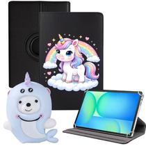 Capa Giratória p/ Tablet Samsung S10 Fe S10 Lite 10.9 + Unicornio Antiestresse Capa Giratória p/ Tablet Samsung S10 Fe S10 Lite 10.9 + Unicornio Antiestresse