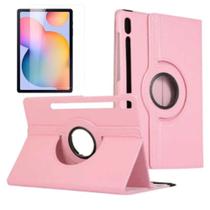 Capa Giratória P/ Tablet Samsung Tab S7 Fe 12,4 Polegadas - Rosa + Pelicula de Vidro Capa Giratória P/ Tablet Samsung Tab S7 Fe 12,4 Polegadas - Rosa + Pelicula de Vidro