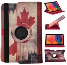 Capa Giratória Para Samsung Galaxy Note 10.1, N8000, N8010, N8020 Tema: Canada - HM