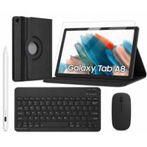 Capa Giratória para Tablet Galaxy Tab A8 Com Teclado Mouse Bluetooth + Caneta Touch + Pelicula Capa Giratória para Tablet Galaxy Tab A8 Com Teclado Mouse Bluetooth + Caneta Touch + Pelicula