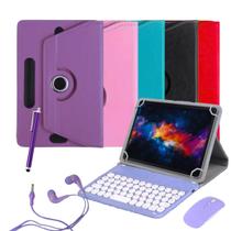 Capa Giratória Para Tablet Positivo Vision Tab 10 + Teclado + Caneta + Fone