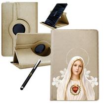 Capa Giratória Personalizada + Caneta Touch Cruz p/ Vaio Tl10 10.4 Nossa Senhora