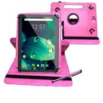 Capa Giratória Premium Rosa Pink p/ Tablet Amazon Fire HD 10 + Caneta