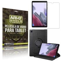 Capa Giratória Preta Tab A7 Lite T220 T225 +Película Frontal