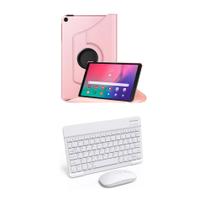 Capa Giratória Protetora + Teclado e Mouse Bluetooth Para Tablet Amazon HD10 2021