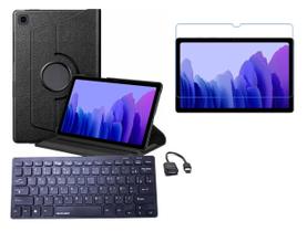 Capa Giratória Tablet A7 T500 + Teclado + Cabo OTG C + Pelicula Kit Transforma em Mini Computador