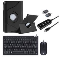Capa Giratória Tablet compativel Samsung T510 T515 + Teclado Mouse Hub Kit Transforma Tablet em Mini Computador Capa Giratória Tablet compativel Samsung T510 T515 + Teclado Mouse Hub Kit Transforma Tablet em Mini Computador