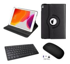 Capa Giratória + Teclado E Mouse Bluetooth Para iPad 9 10.2