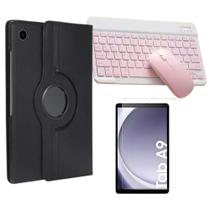 Capa Giratória + Teclado + Mouse + Pel P/ Galaxy Tab A9 11' Kit Completo Capa Giratória + Teclado + Mouse + Pel P/ Galaxy Tab A9 11' Kit Completo