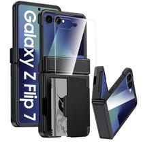 Capa GooseBox Galaxy Z Flip 7, carteira, protetor de tela RFID