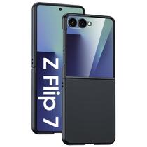 Capa GooseBox para Samsung Galaxy Z Flip 7, fina, antiarranhões, preta