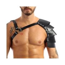 Capa Gótica De Couro PU Preto Com Penas Para Homens, Fantasia De Halloween Medieval De Pirata Capa Gótica De Couro PU Preto Com Penas Para Homens, Fantasia De Halloween Medieval De Pirata