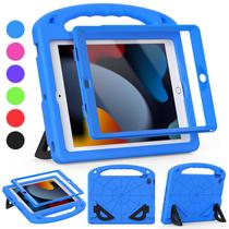 Capa GOZOPO Kids para iPad de 9ª, 8ª e 7ª geração (10,2") com protetor de tela azul