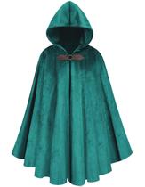 Capa GRAJTCIN, fantasia medieval de veludo com capuz, Halloween, 39 cm