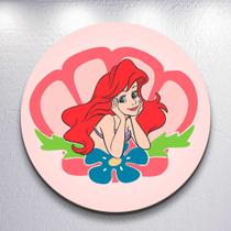 Capa Grande e Mini Painel Sereia Princesa Litle Redondoda Estampa Sublimada Festa Infantil Capa Grande e Mini Painel Sereia Princesa Litle Redondoda Estampa Sublimada Festa Infantil