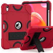 Capa Grifobes para iPad de 11 polegadas (A16) 2025/10ª geração vermelha+preta Capa Grifobes para iPad de 11 polegadas (A16) 2025/10ª geração vermelha+preta