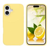 Capa GUAGUA para iPhone 16 Plus de 6,7" amarela de silicone macia Capa GUAGUA para iPhone 16 Plus de 6,7" amarela de silicone macia