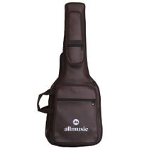 Capa Guitarra Premium Extra Luxo Couro Marrom Allmusic Capa Guitarra Premium Extra Luxo Couro Marrom Allmusic
