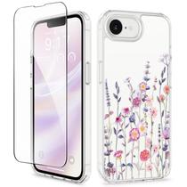 Capa GVIEWIN para iPhone 16e 6,1" com Protetor de Tela Floral