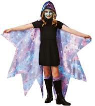 Capa Halloween Infantil Galáxia Fantasia de Bruxa Feiticeira